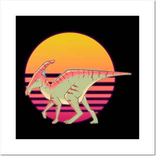 Parasaurolophus Sunset Posters and Art